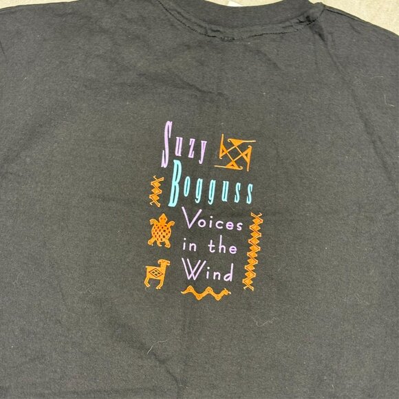 Vintage 90s Suzy Bogguss Voices in the Wind Single Stitch TShirt Black XL - Picture 8 of 8